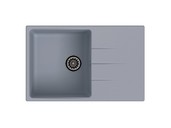 

Мойка врезная EW-G60F, цвет серый металлик, кварц (+сифон
