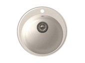 фото Мойка врезная gf-quarz (z08) d=480 мм, цвет белый, кварц