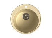 фото Мойка врезная gf-quarz (z08) d=480 мм, цвет бежевый, кварц