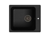 

Мойка врезная GF-QUARZ (Z17) 42х48см, цвет черный, кварц