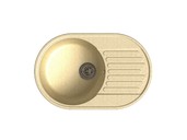 фото Мойка врезная с крылом gf-quarz (z18) 74х48см, цвет бежевый, кварц