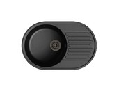 

Мойка врезная с крылом GF-QUARZ (Z18) 74х48см, цвет черный, кварц