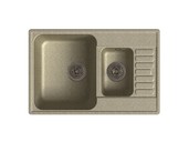 

Мойка врезная с крылом GF-QUARZ (Z21К) 74х48см, цвет песочный, кварц