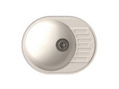 фото Мойка врезная с крылом gf-quarz (z58) 62х48см, цвет белый, кварц