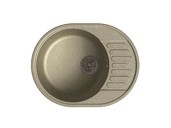 фото Мойка врезная с крылом gf-quarz (z58) 62х48см, цвет песочный, кварц