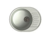 фото Мойка врезная с крылом gf-quarz (z58) 62х48см, цвет серый, кварц