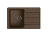 

Мойка врезная с крылом GF-QUARZ (Z78) 74х48см, цвет терракот, кварц