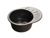 

Мойка врезная с крылом Rondo GF-R580L, глубина 20см, цвет черный, мрамор (+сифон)