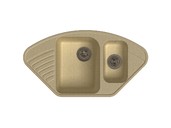 

Мойка врезная угловая GF-QUARZ (Z14) 93х50см, цвет бежевый, кварц