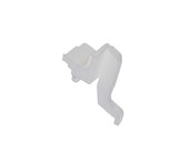 Накладка торцевая, для водоотводного профиля, правая, с прямым углом, пластик, белый