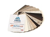 

Образцы декоров HPL пластиков ALPHALUX для столешниц (27 декоров) 12*8 см