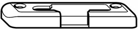 Планка ответная поворотно-откидная, опорная, фальц 30 мм, правая, Roto