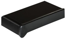 фото Подоконник пластиковый moeller 600мм, черный ультраматовый с 2 капиносами (clean-touch) 5,5м