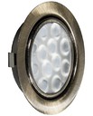 REPLIS-1 LED светильник врезной круглый, античная бронза, 12V, теплый белый 3000K, 220Lm, 3W