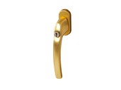 Ручка оконная с ключом Internika FILIZ 35мм, золото матовое, с винтами